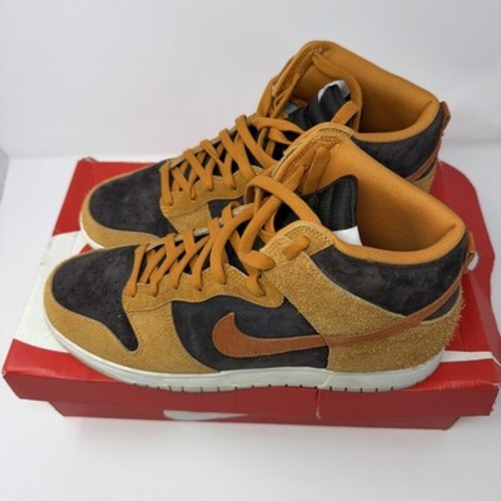 Nike Dunk Premium High Dark Curry - Size 12.5 - Picture 2 of 6